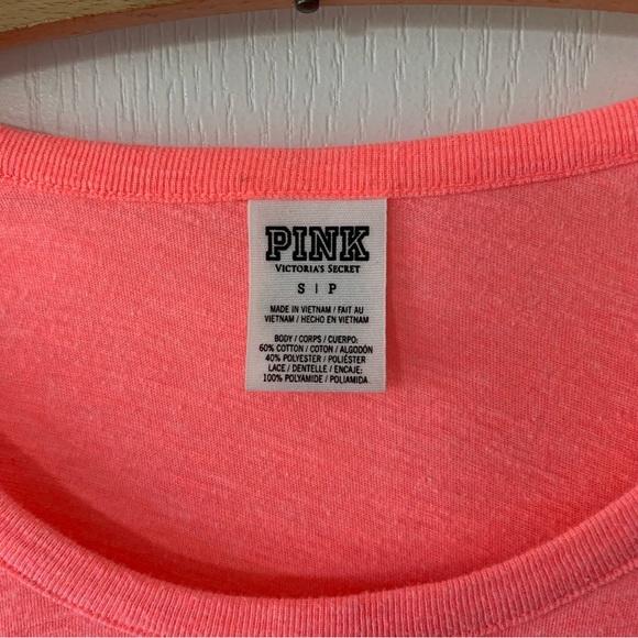 Victoria’s Secret PINK neon lace shoulder top - Picture 6 of 6